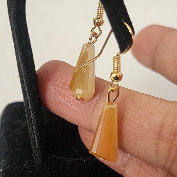 Unique Ivory Cord Multi Media Necklace AB Glass Earrings Set - Picture 8 of 13